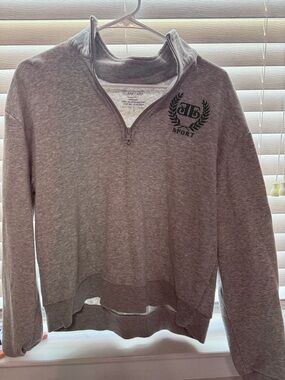 Emily & Emma Gray Quarter-Zip Sport Sweatshirt